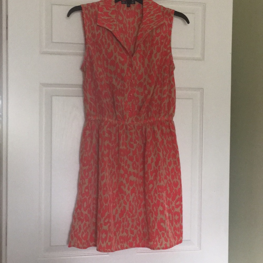 Elastic waist dress collar dress